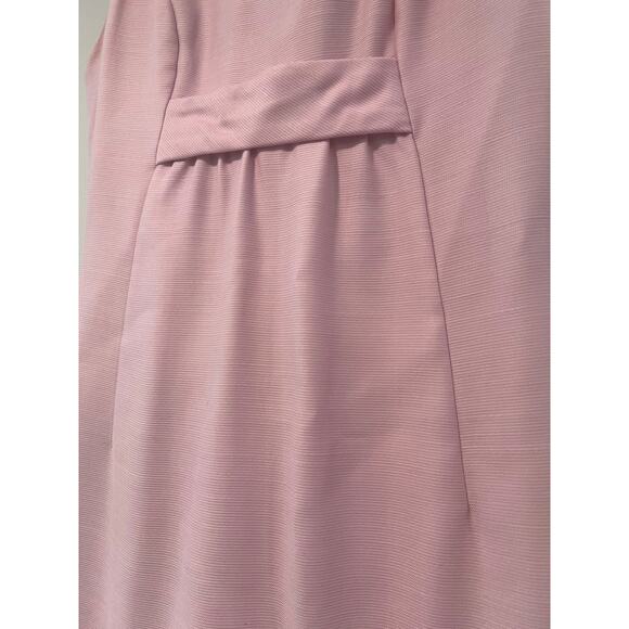 Vintage 1960s -70s Lord & Taylor Sleeveless Column Gown Pink Small Med JL - Picture 8 of 15